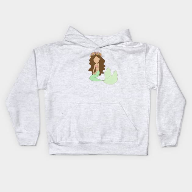 Mermaid Island Princess Kids Hoodie by littlemoondance